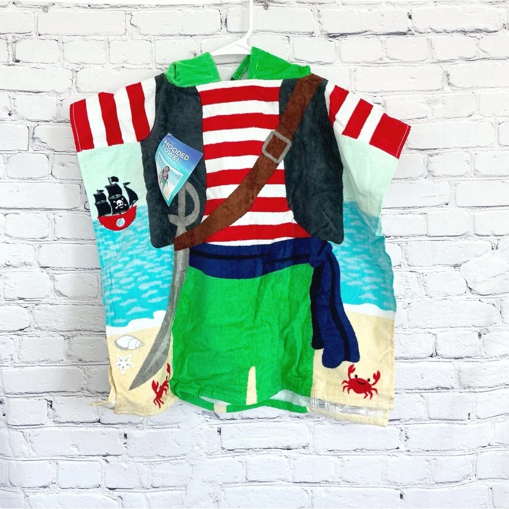 New Hooded Beach Towel Pirate on the Shore 24x48 Wearable